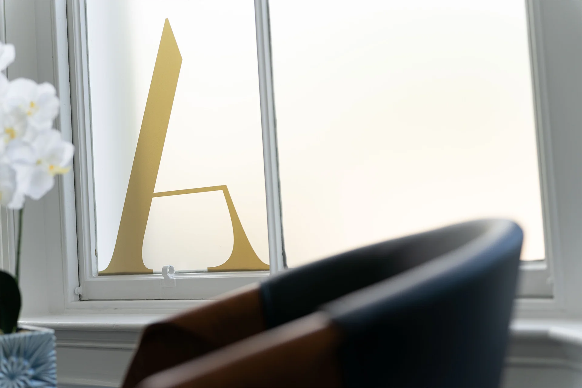 andrew scott dental care logo inside the clinic